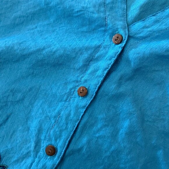 KINDRED Anthropologie Blouse Plus Size 3X Embroidered Floral Button Up XXXL Boho - Picture 7 of 14